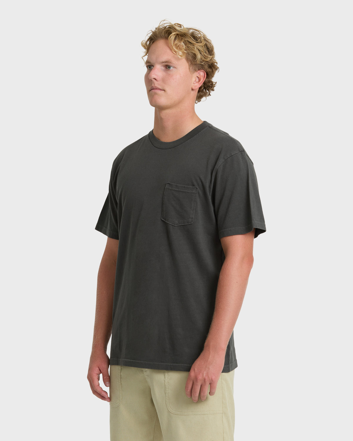 
Essential Wave Washed Premium Short Sleeve Pocket Tee - Raven
