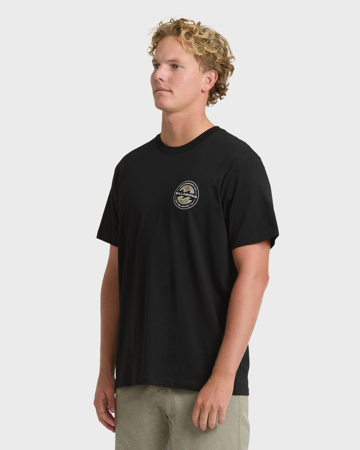 
Hollow Premium Short Sleeve Knit T-Shirt - Black