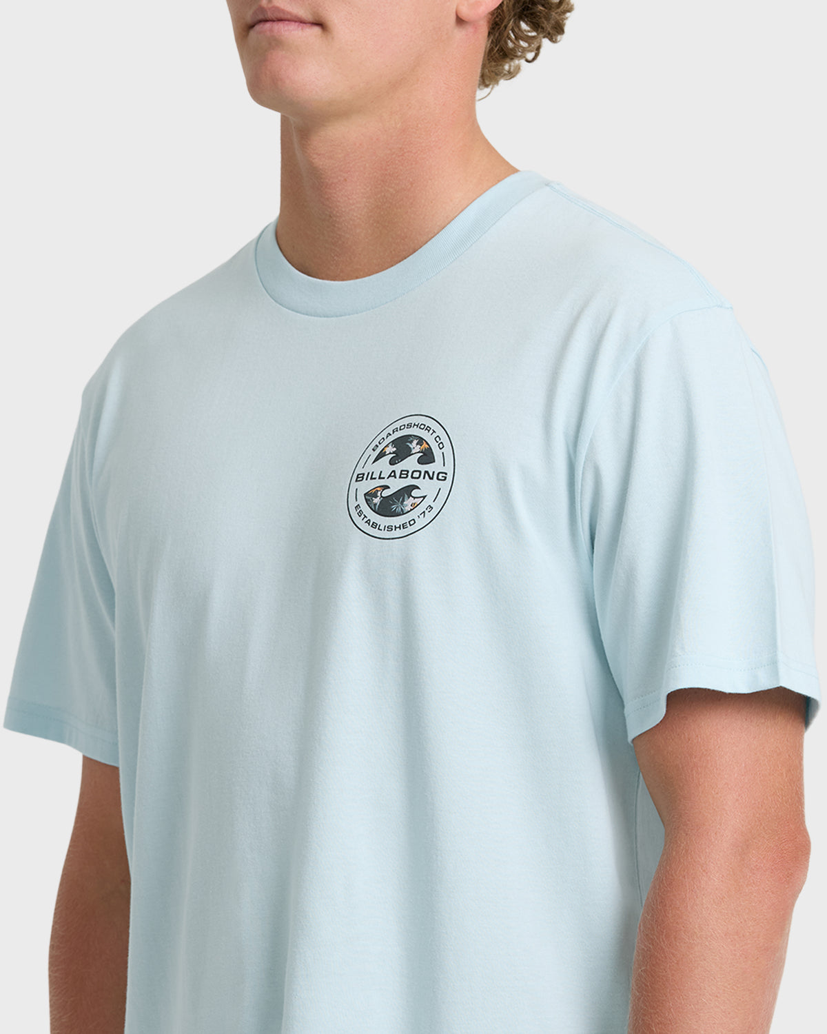 
Hollow Premium Short Sleeve Knit T-Shirt - Coastal Blue