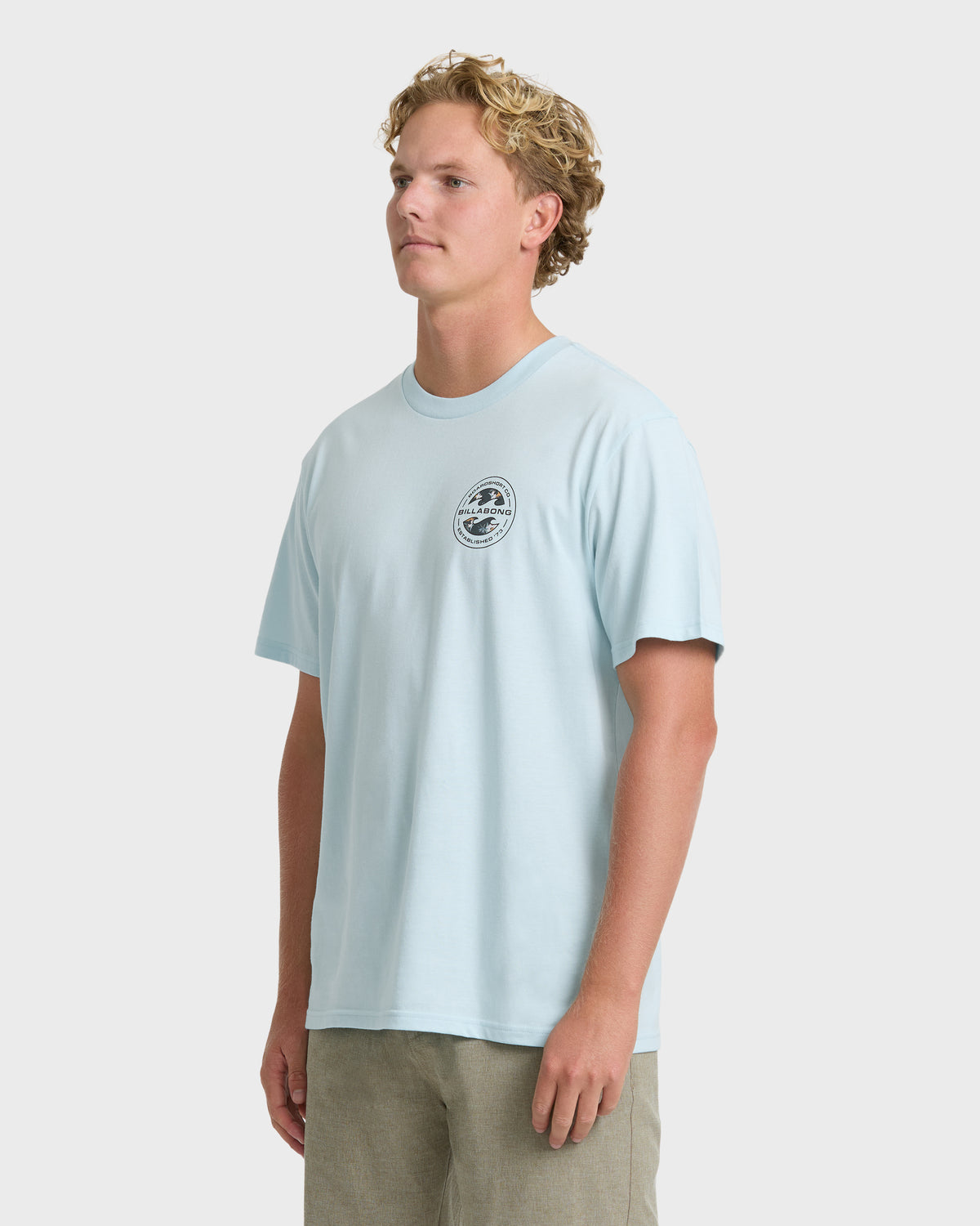 
Hollow Premium Short Sleeve Knit T-Shirt - Coastal Blue