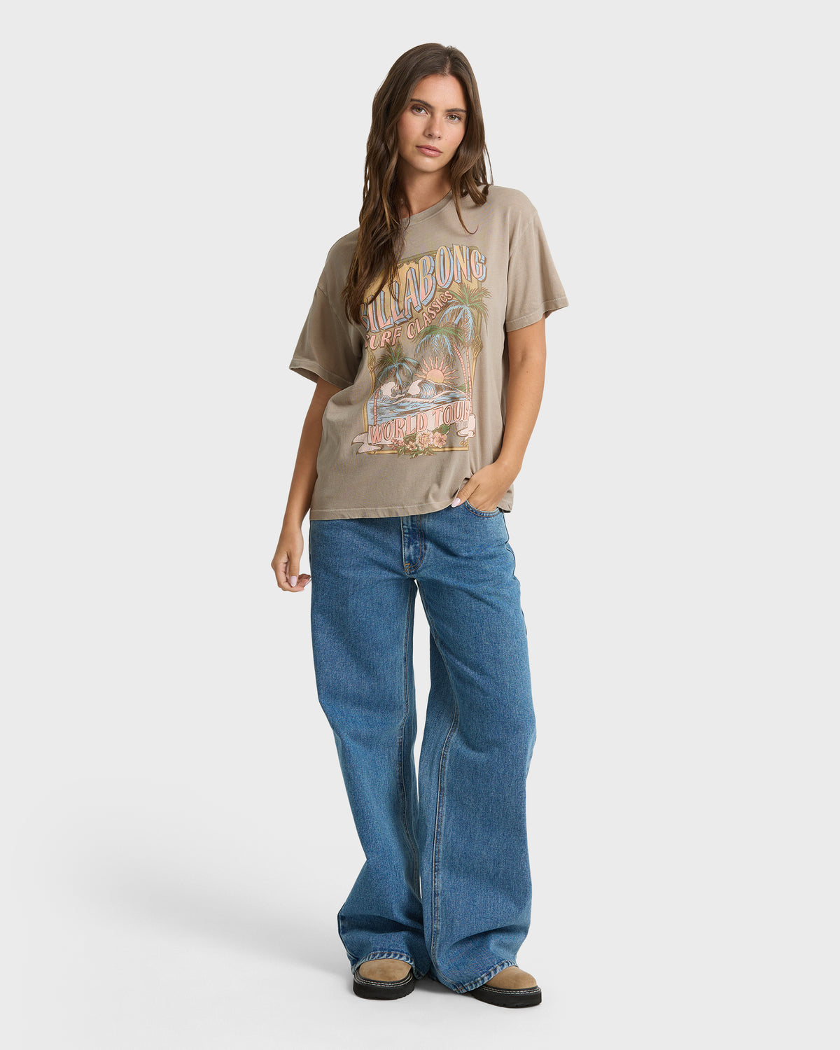 
Surf Classic Short Sleeve Jersey T-Shirt - Cobblestone