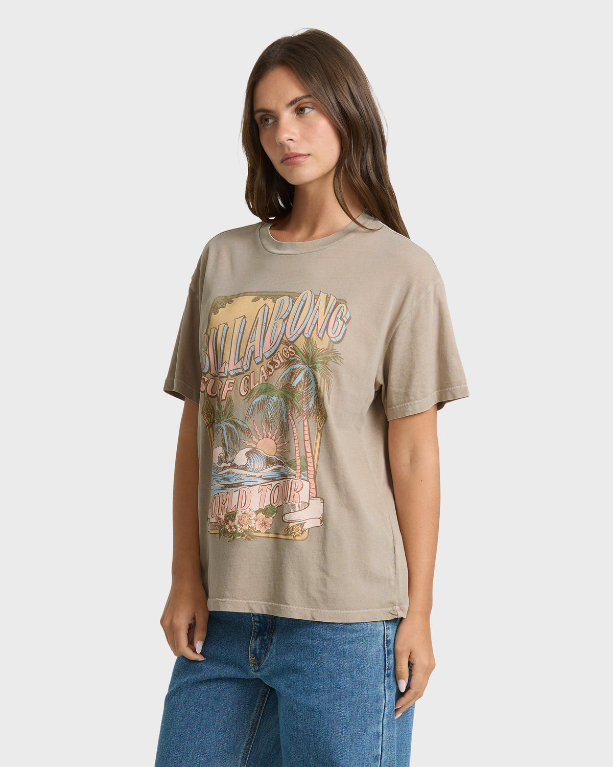 
Surf Classic Short Sleeve Jersey T-Shirt - Cobblestone