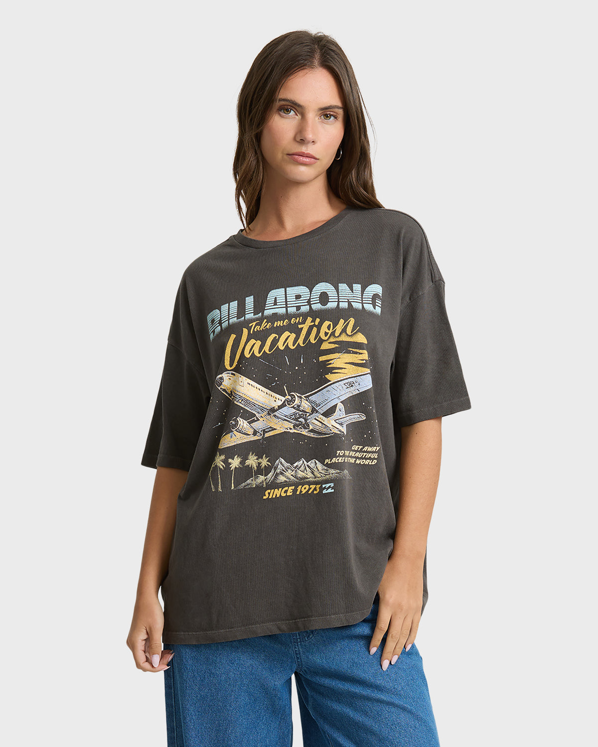 
Beautiful Places Short Sleeve Cotton T-Shirt - Off Black