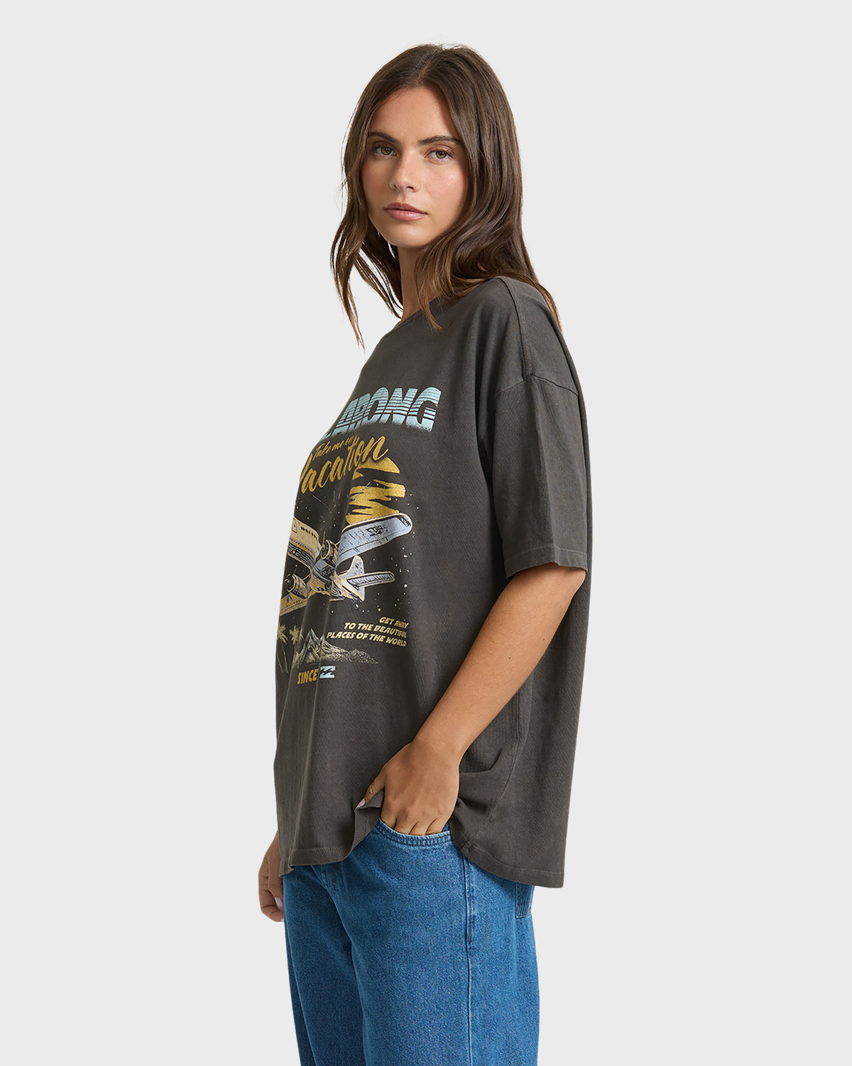 
Beautiful Places Short Sleeve Cotton T-Shirt - Off Black