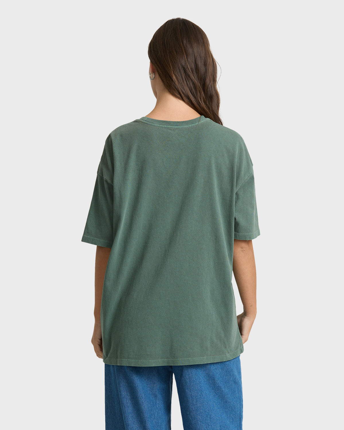 
Sunset View Short Sleeve Cotton T-Shirt - Rain Forest