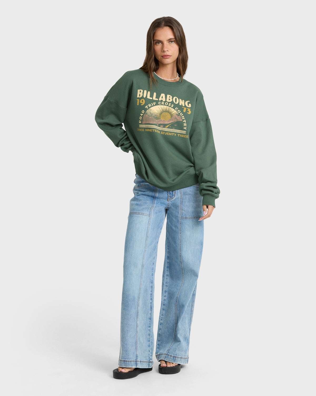 
Warm Memories Crewneck Sweatshirt - Rain Forest