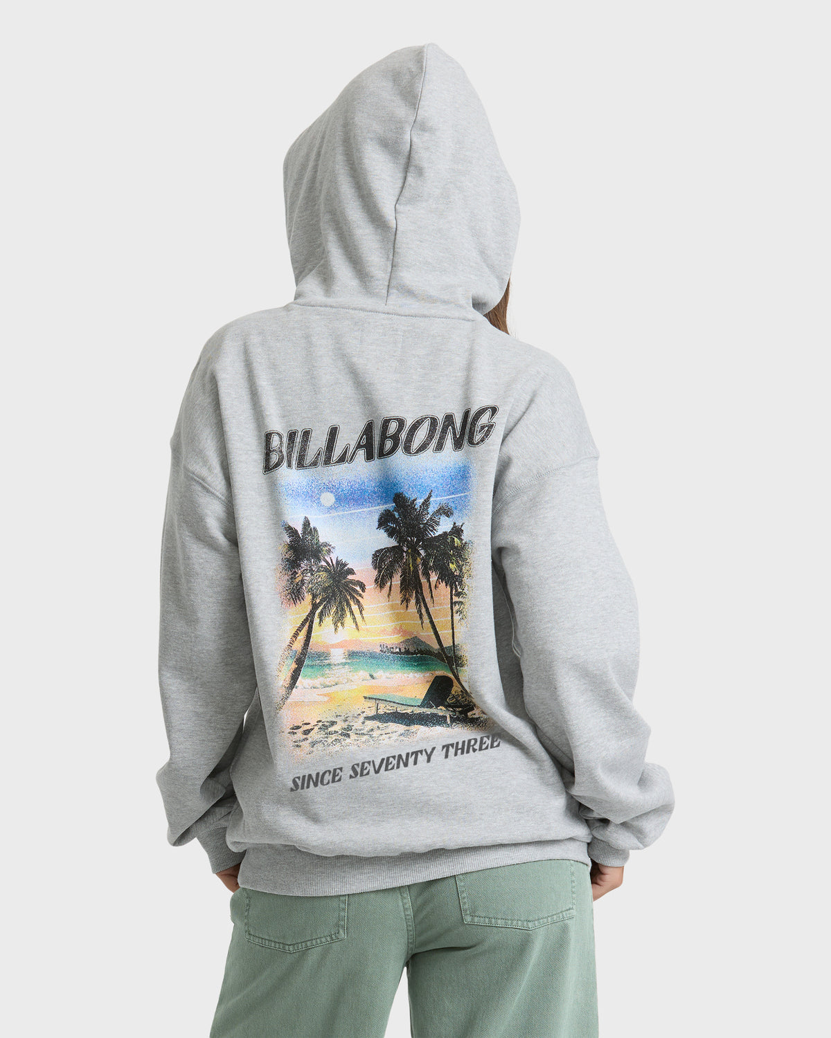 
Retro Vibes Pullover Hoodie - Heather Gray