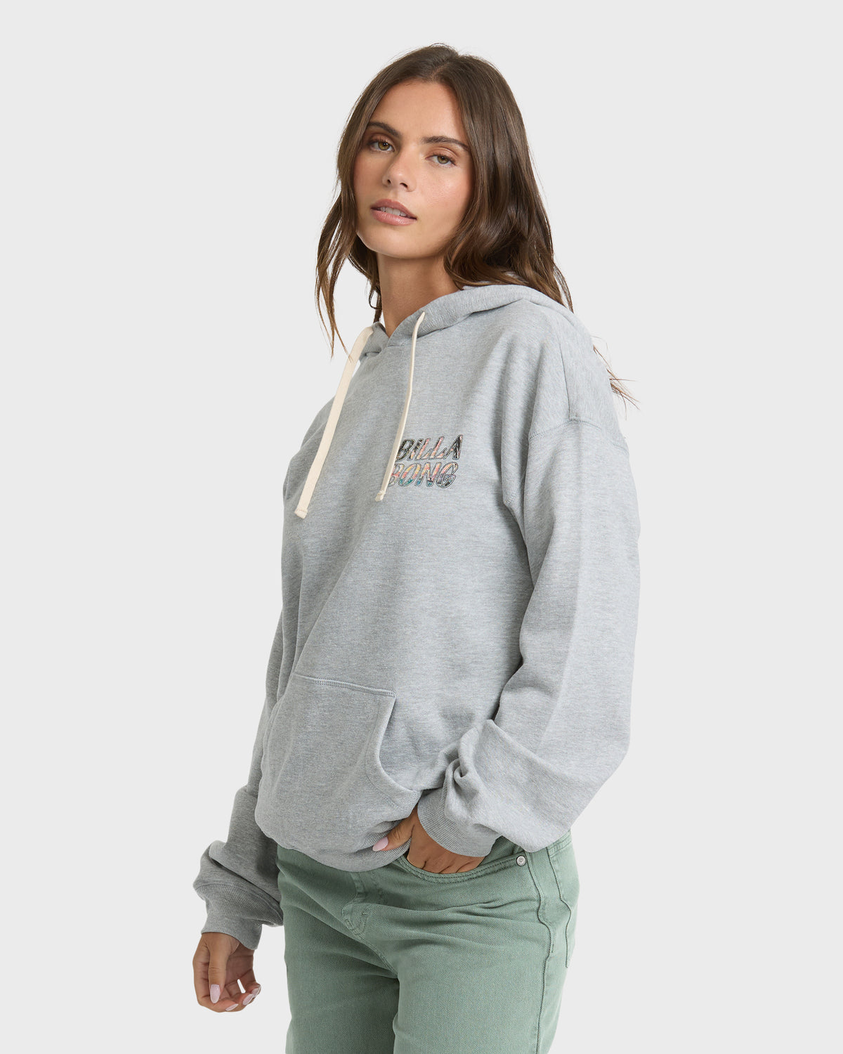 
Retro Vibes Pullover Hoodie - Heather Gray