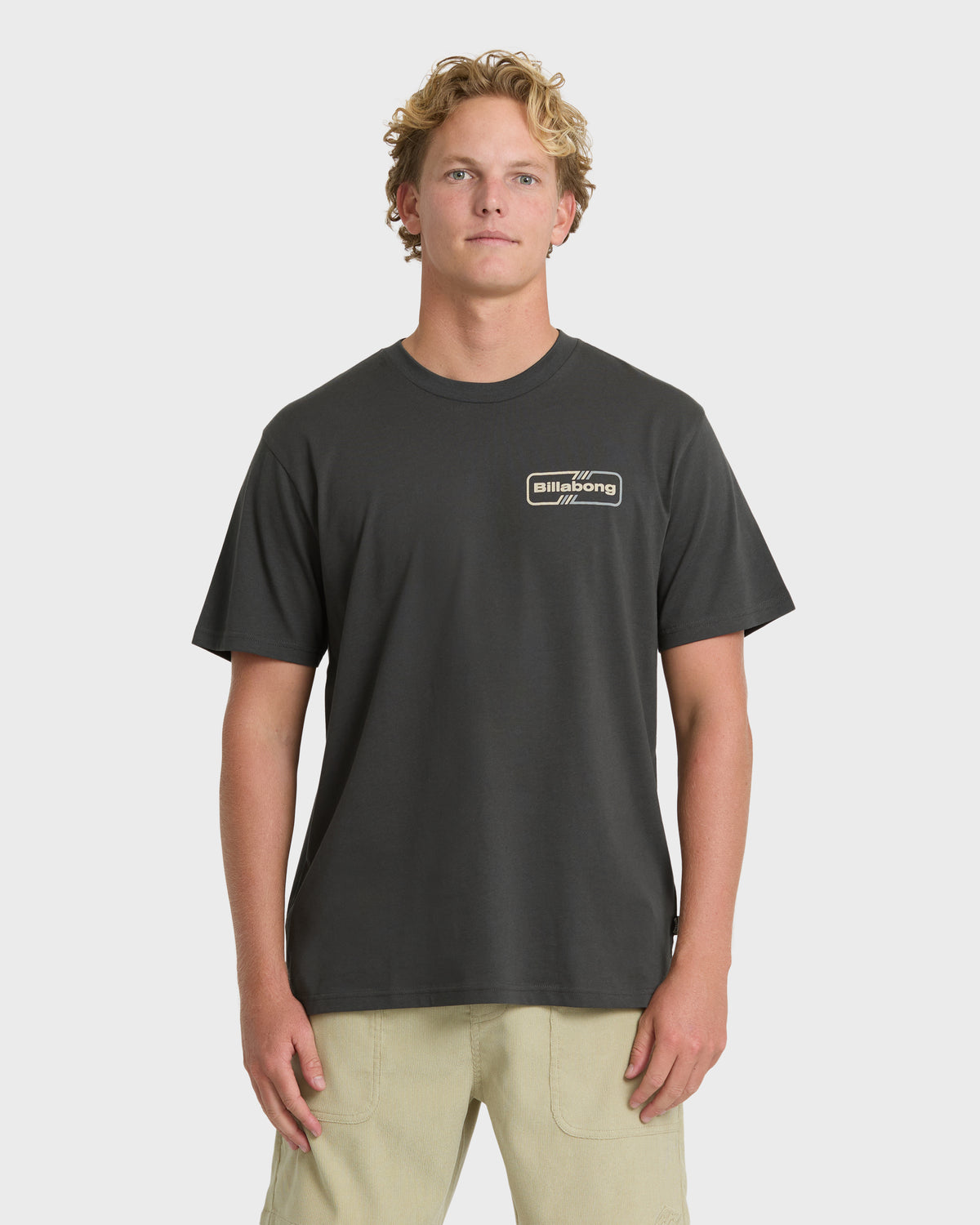 
Slant Premium Short Sleeve Knit T-Shirt - Raven