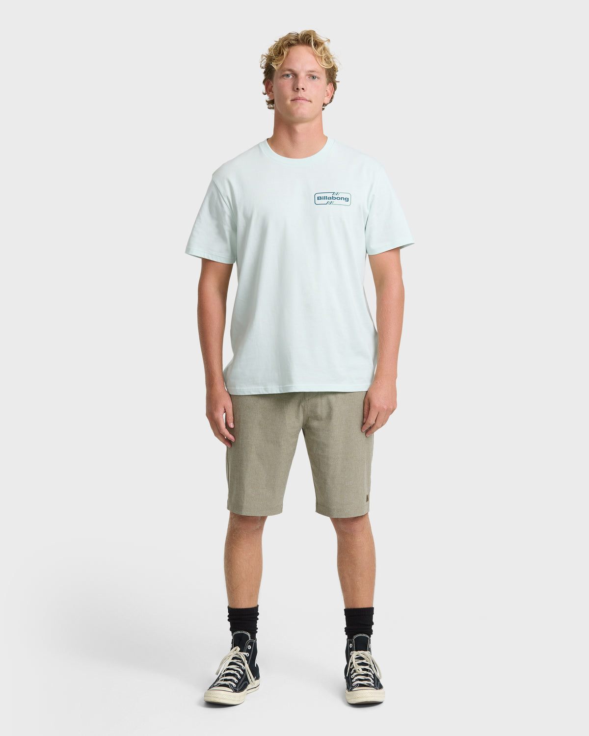 
Slant Premium Short Sleeve Knit T-Shirt - Sea Glass