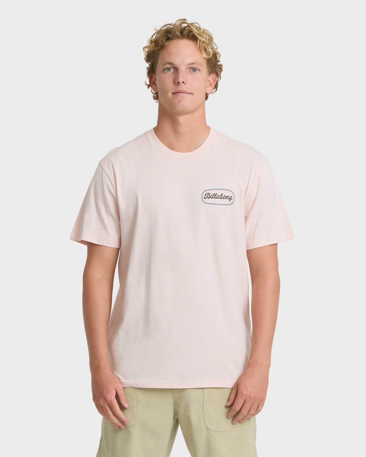 
Walled Premium Short Sleeve Knit T-Shirt - Light Pink