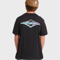 Crayon Wave Premium Short Sleeve Knit T-Shirt - Black