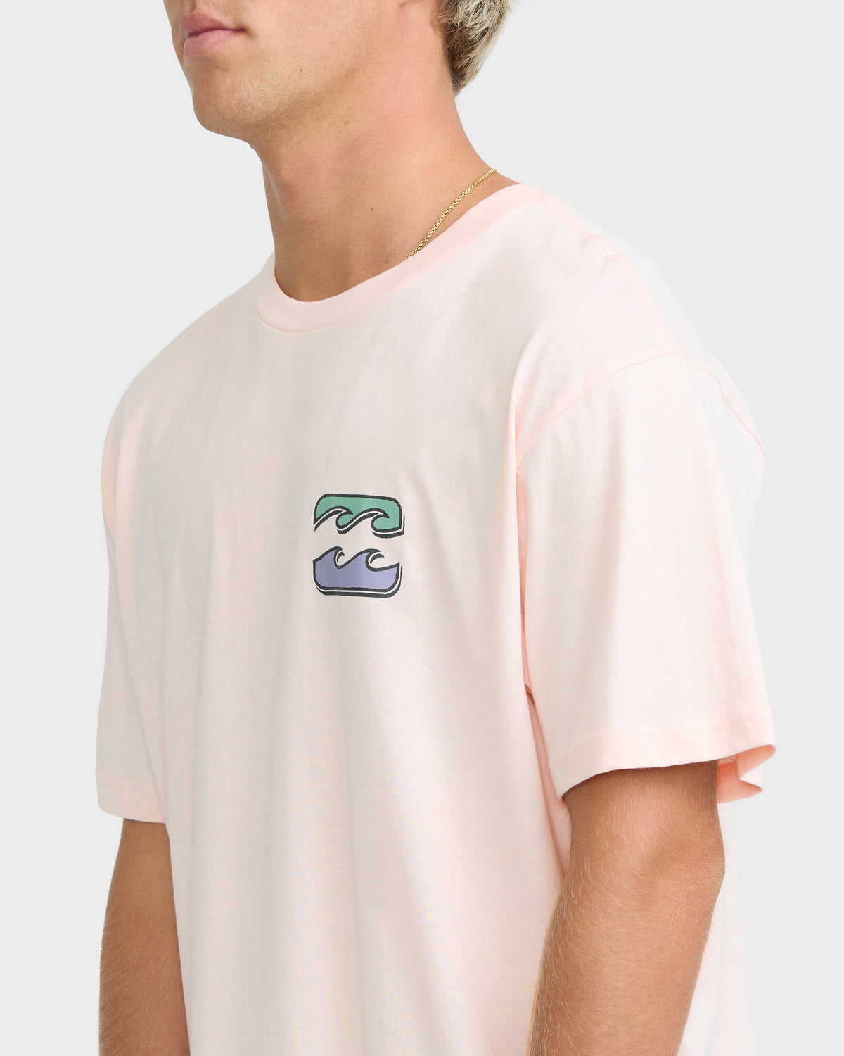 
Heritage Arch Premium Short Sleeve Knit Graphic T-Shirt - Light Pink