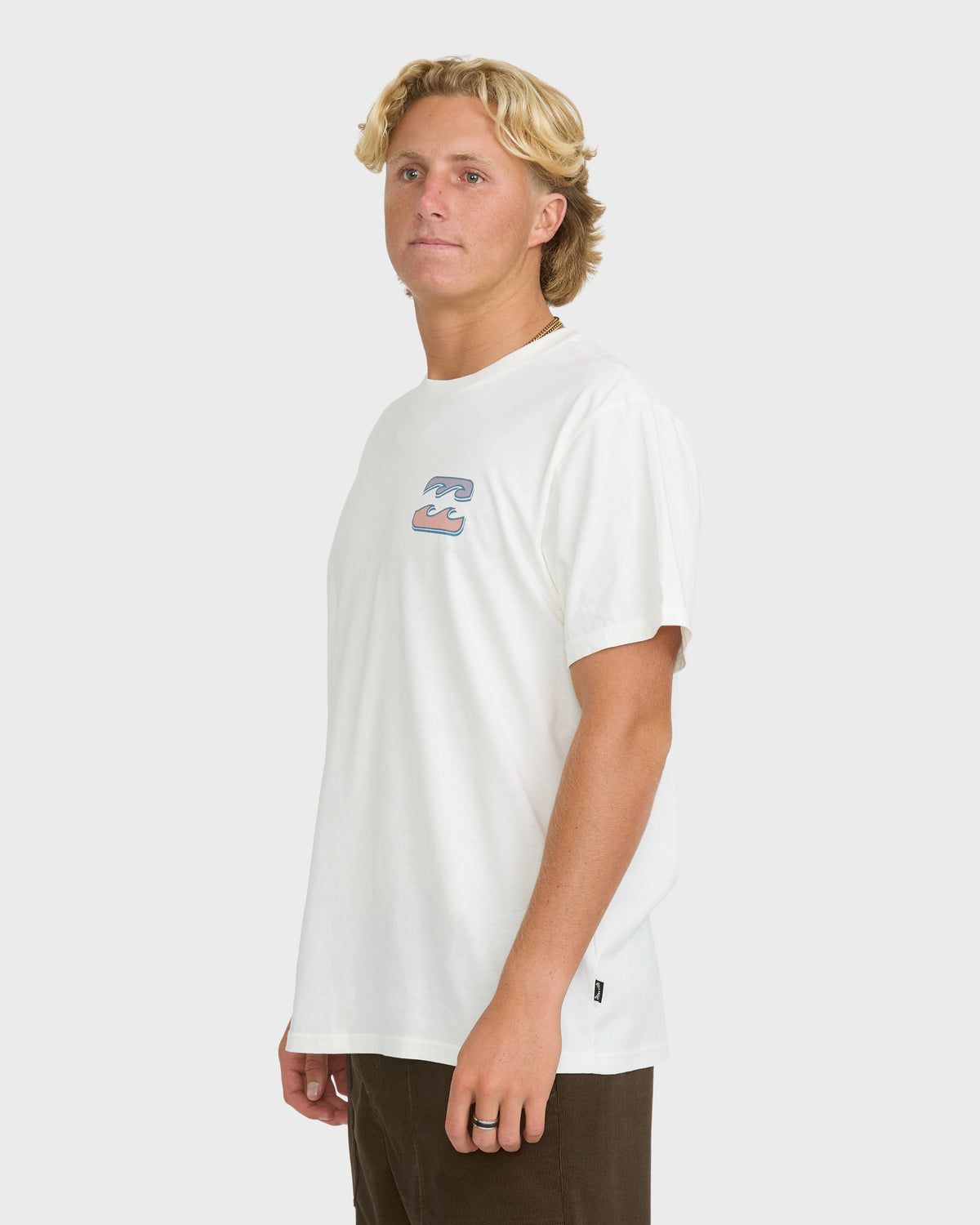 
Heritage Arch Premium Short Sleeve Knit Graphic T-Shirt - Off White