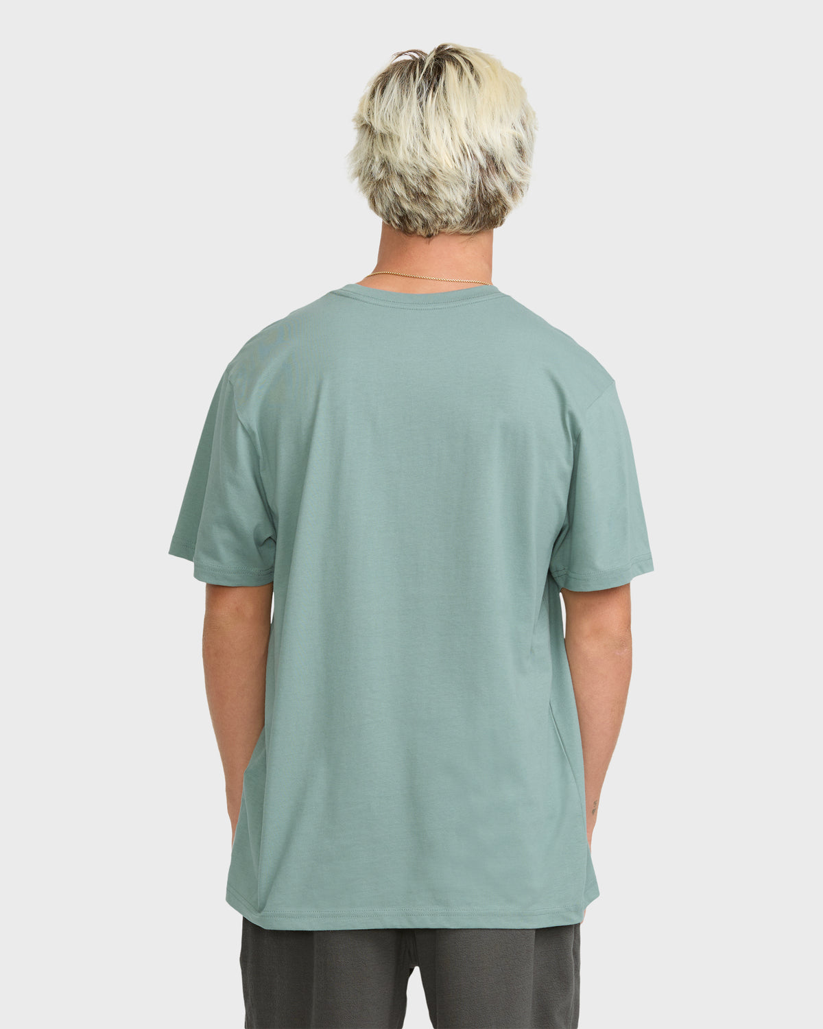 
Tune Out Premium Short Sleeve Knit T-Shirt - Silt Green