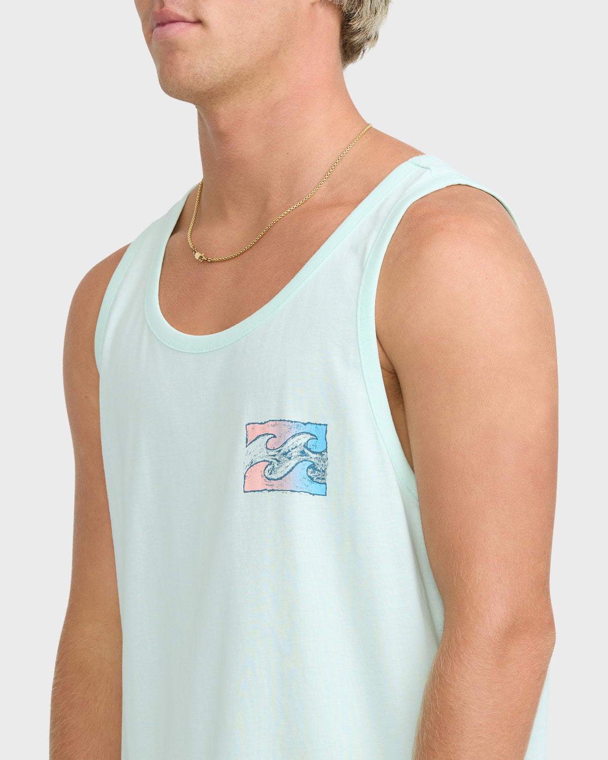
Crayon Wave Premium Tank Top - Sea Glass