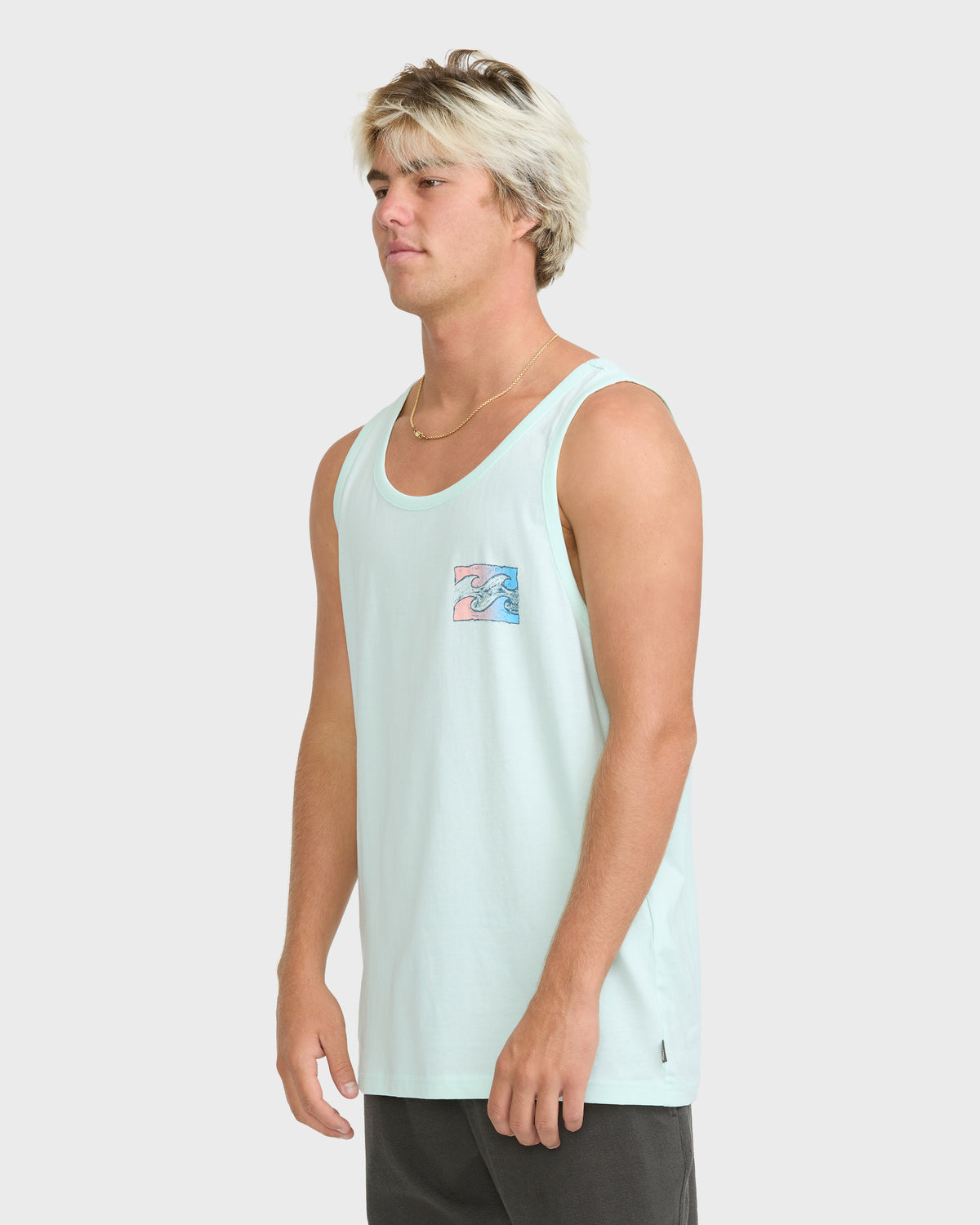 
Crayon Wave Premium Tank Top - Sea Glass
