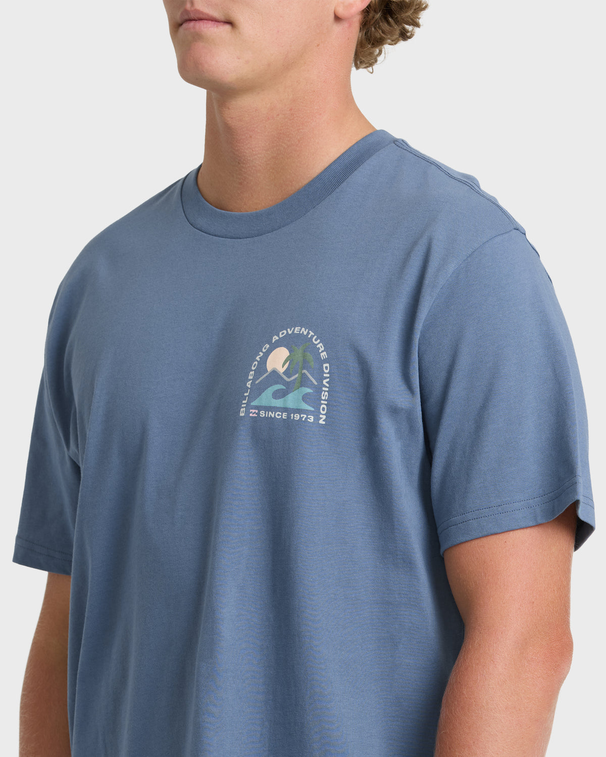 
Sundown Adventure Division Premium Short Sleeve Cotton T-Shirt - China Blue