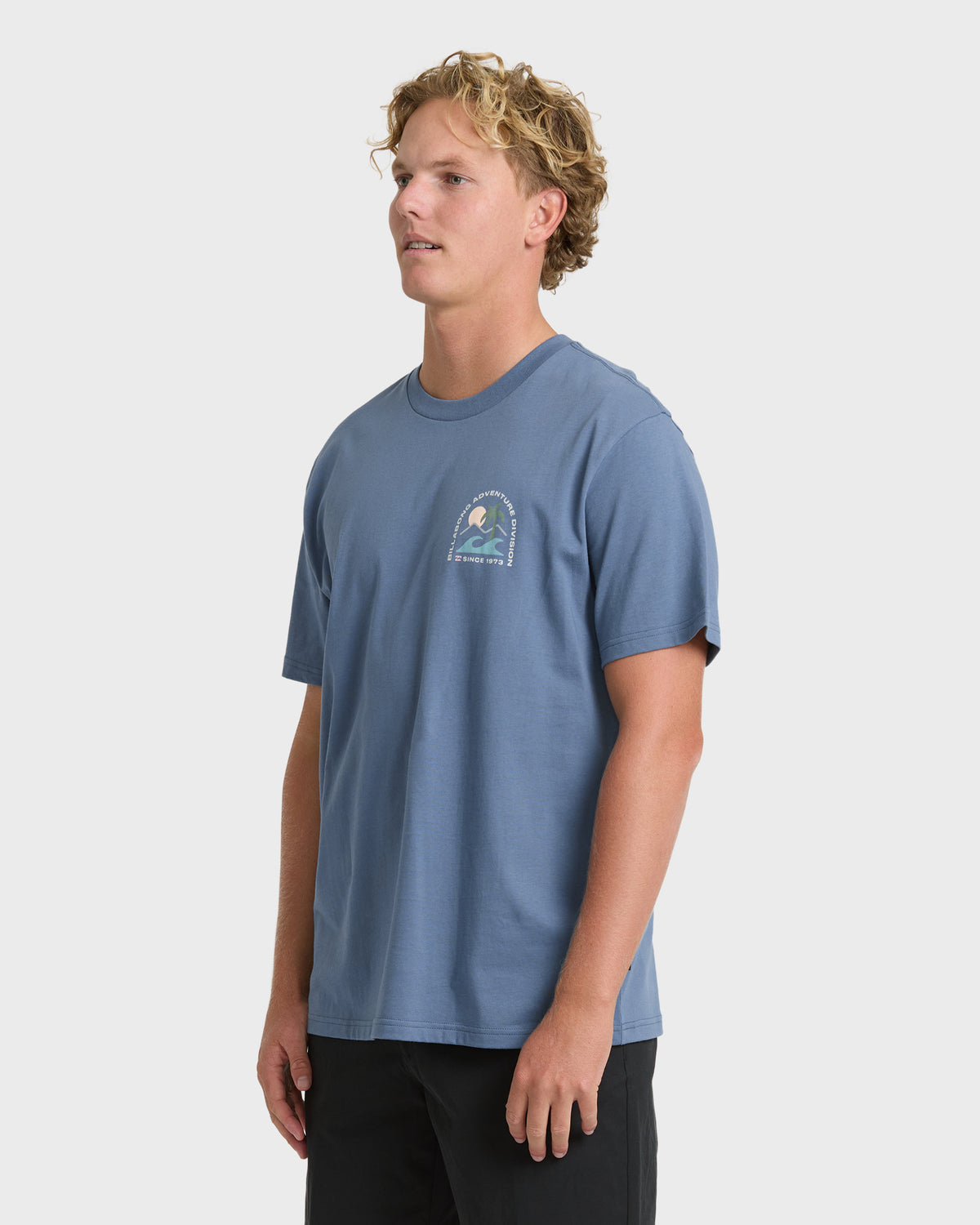 
Sundown Adventure Division Premium Short Sleeve Cotton T-Shirt - China Blue