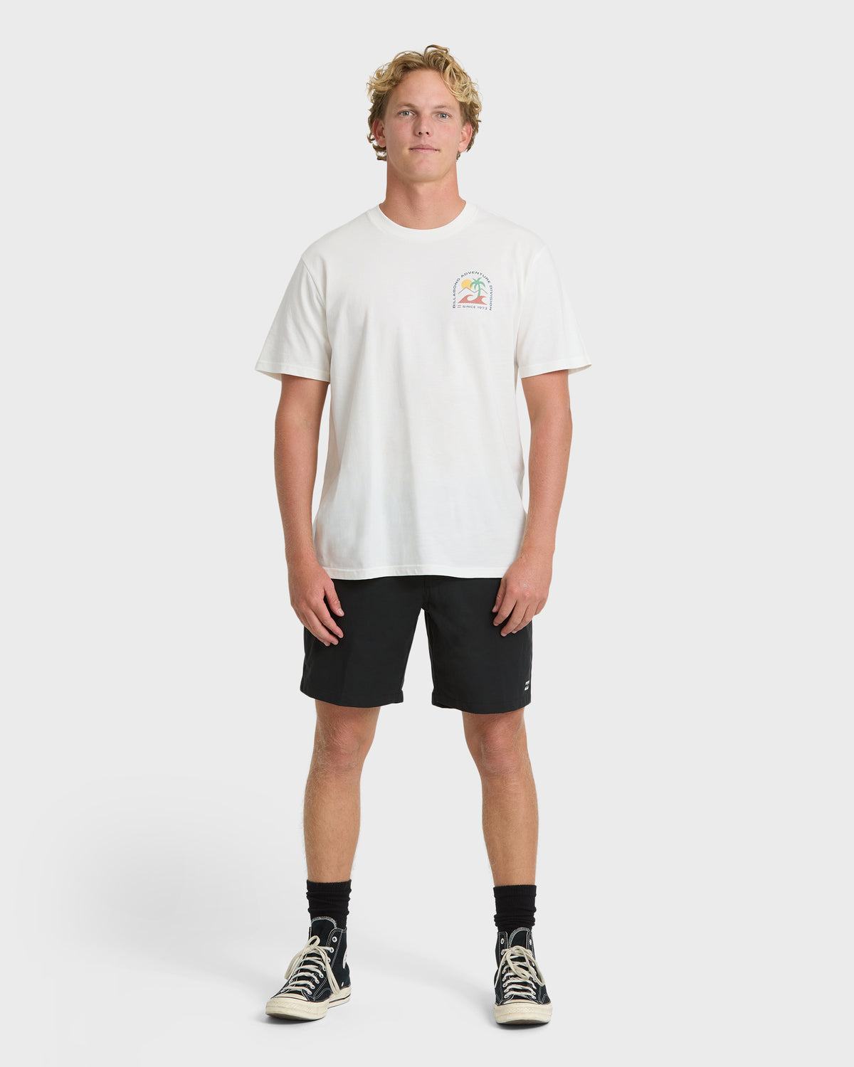
Sundown Adventure Division Premium Short Sleeve Cotton T-Shirt - Off White