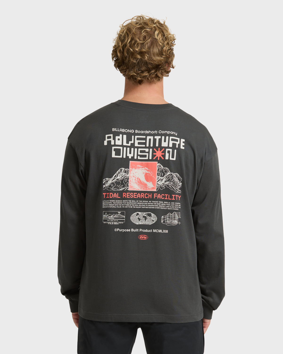 
Tidal Research Adventure Division Long Sleeve Cotton T-Shirt - Raven
