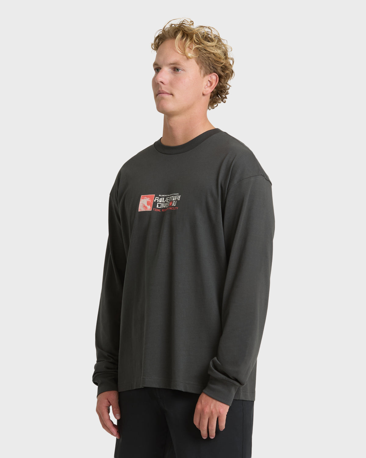 
Tidal Research Adventure Division Long Sleeve Cotton T-Shirt - Raven