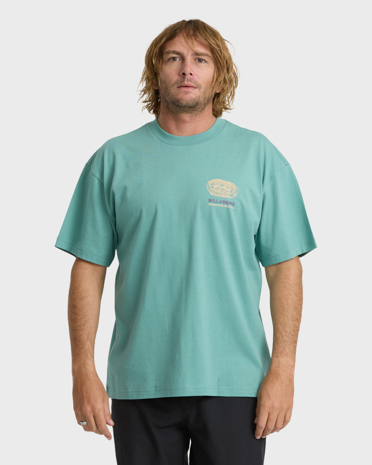 
Chisel Adventure Division Premium Short Sleeve Knit Graphic T-Shirt - Teal Blue