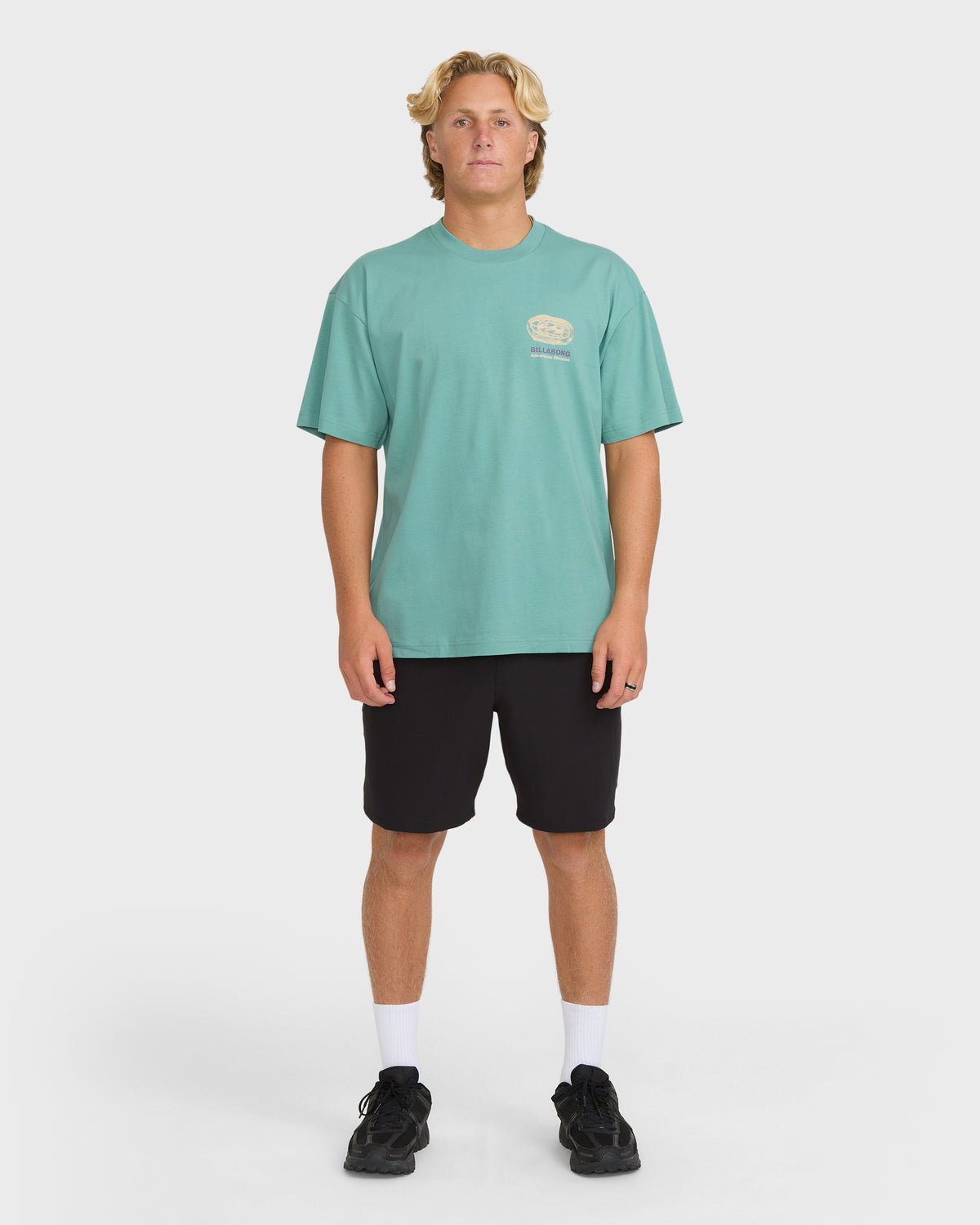 
Chisel Adventure Division Premium Short Sleeve Knit Graphic T-Shirt - Teal Blue