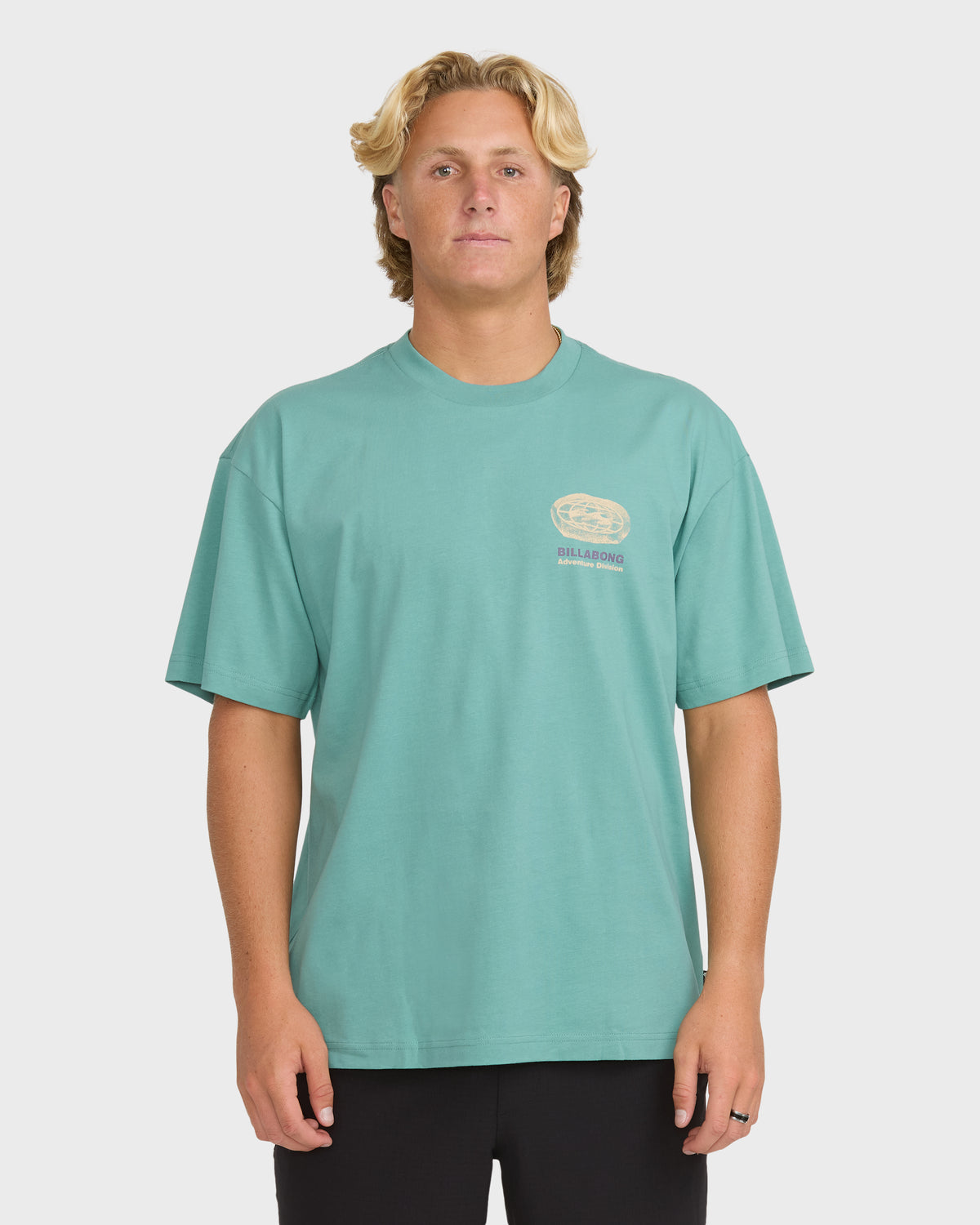 
Chisel Adventure Division Premium Short Sleeve Knit Graphic T-Shirt - Teal Blue