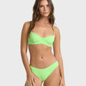 Simply Sweet Eyelet Bondi Bikini Bottoms - Green Glow