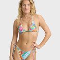 Hot Mess Multi Triangle Bikini Top - Blue Multi