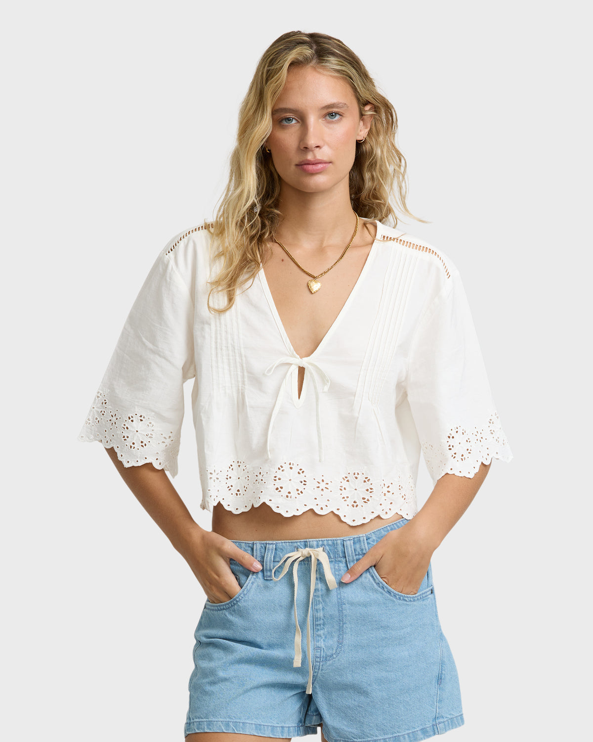 Light-And-Airy-Short-Sleeve-Cotton-Blouse-Salt-Crystal-1