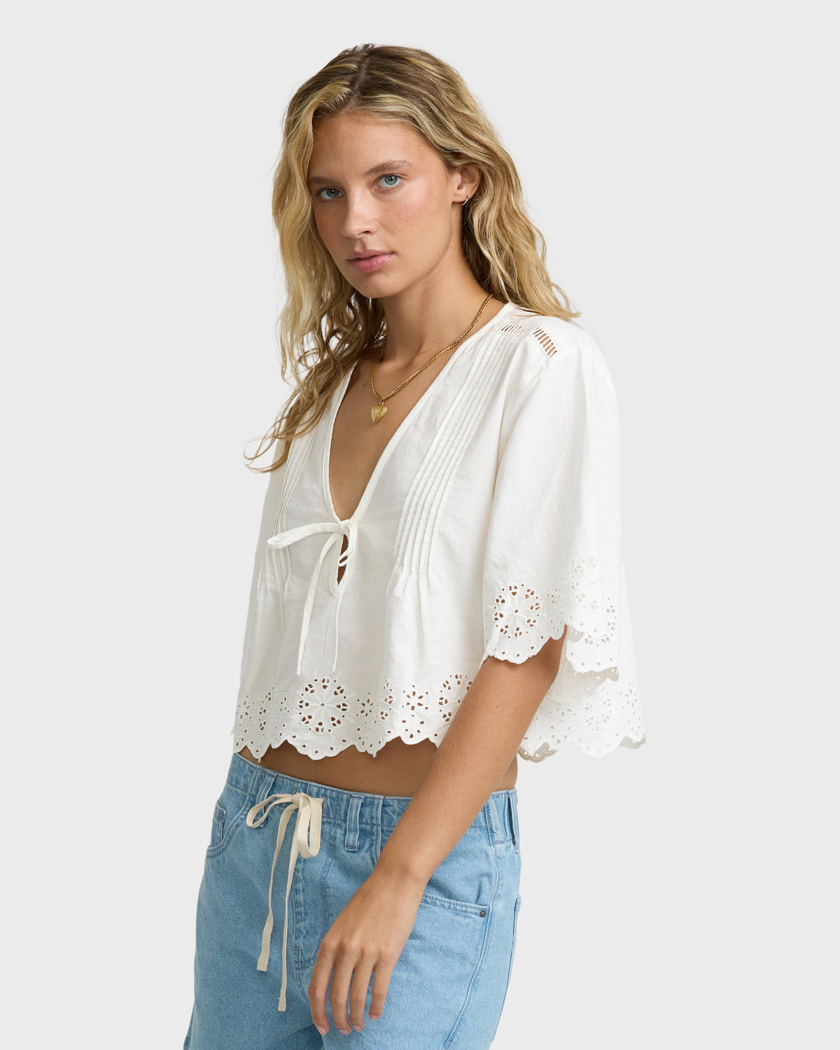 Light-And-Airy-Short-Sleeve-Cotton-Blouse-Salt-Crystal-4