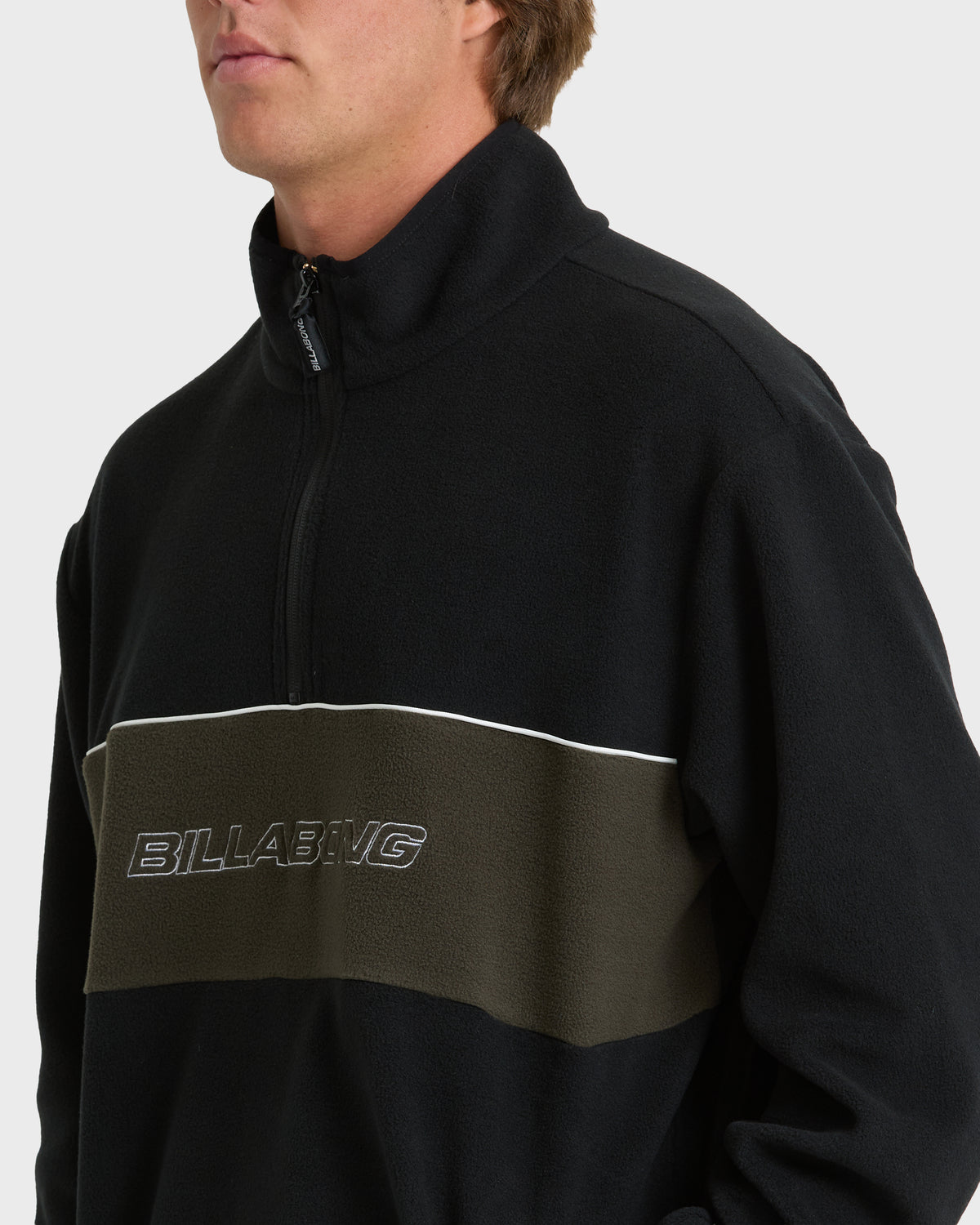 
Blueprint Mock Neck Quarter-Zip Fleece - Black