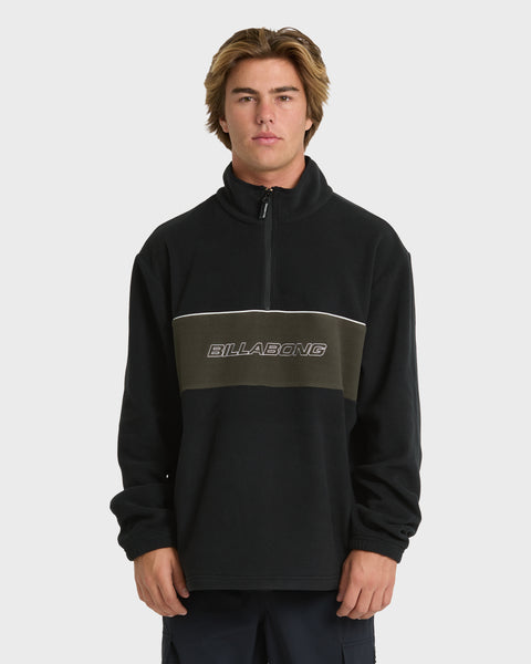 Blueprint Mock Neck Quarter-Zip Fleece - Black – Billabong