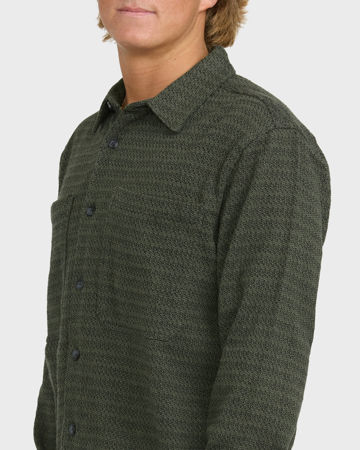 
Garage Merchant Long Sleeve Flannel Shirt - Winter Moss