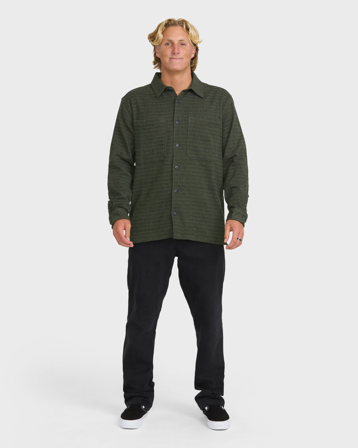 
Garage Merchant Long Sleeve Flannel Shirt - Winter Moss