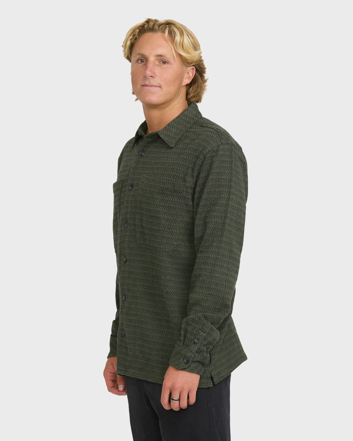 
Garage Merchant Long Sleeve Flannel Shirt - Winter Moss