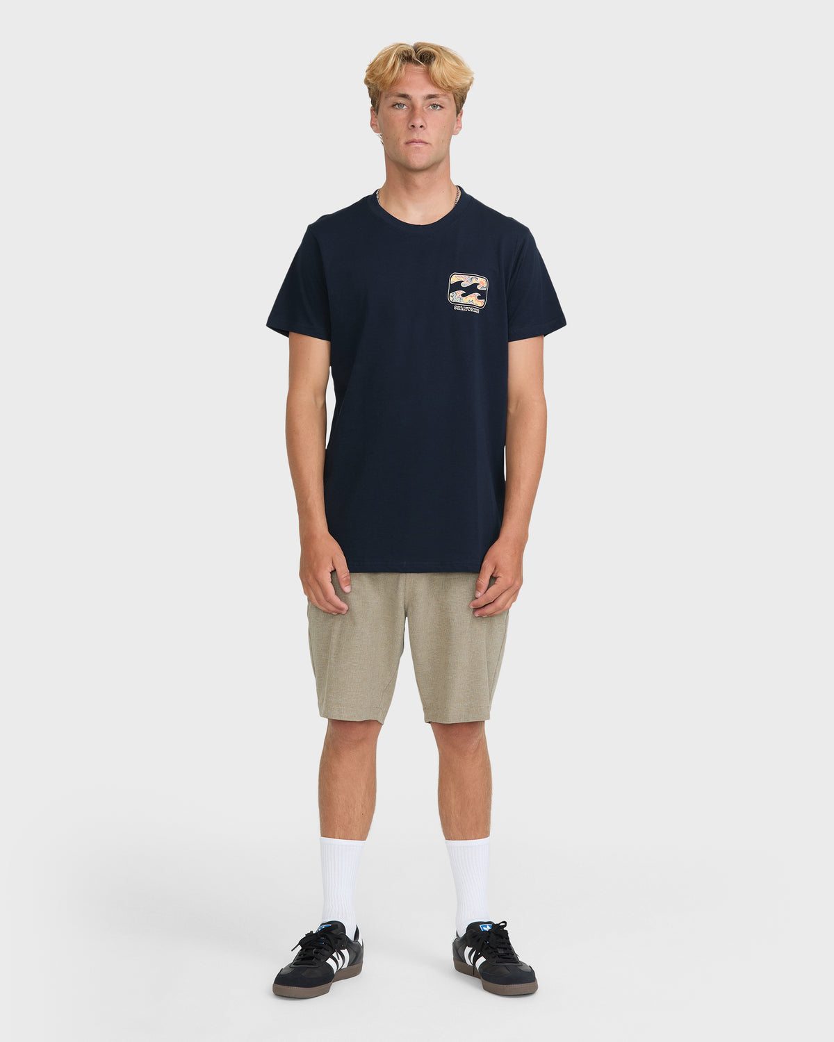 Crayon-Wave-California-Short-Sleeve-Cotton-T-Shirt-Navy-3