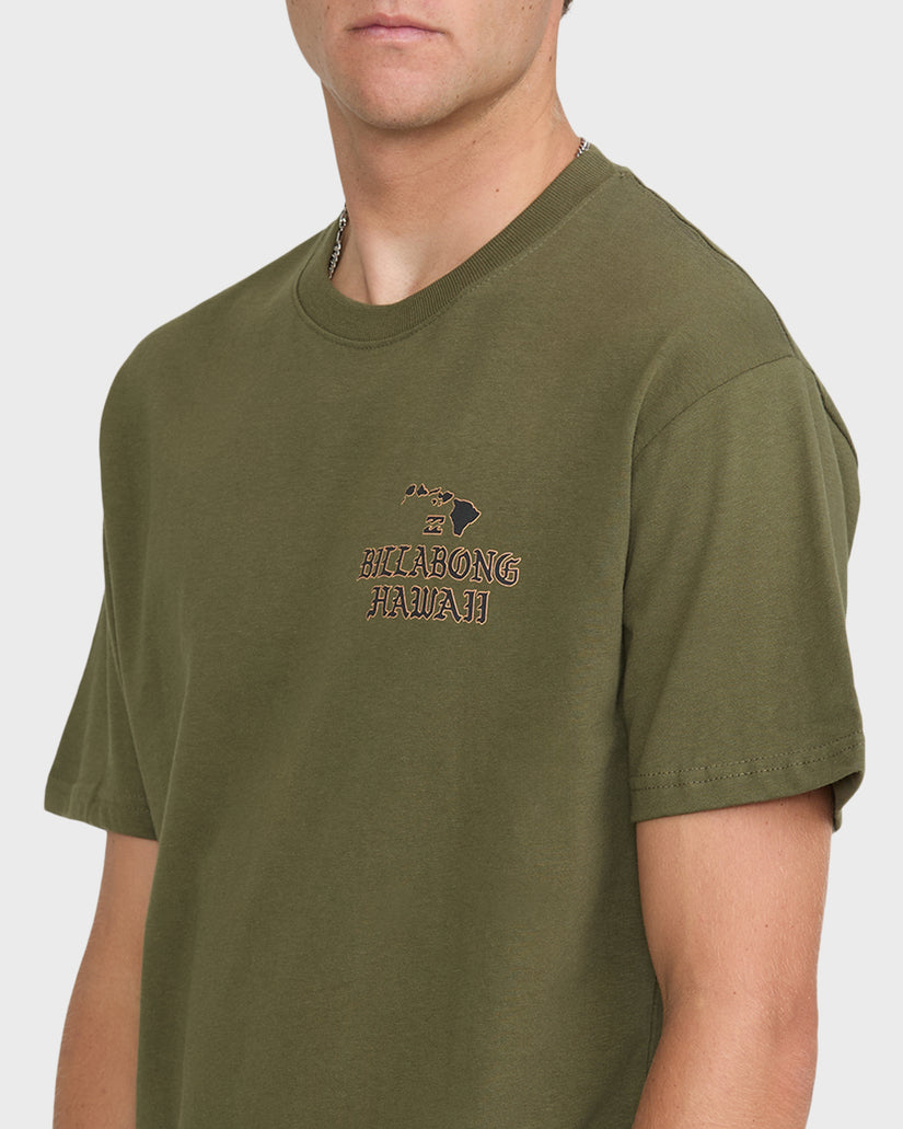 Island-Chain-Hawaii-Short-Sleeve-Cotton-T-Shirt-Military-5