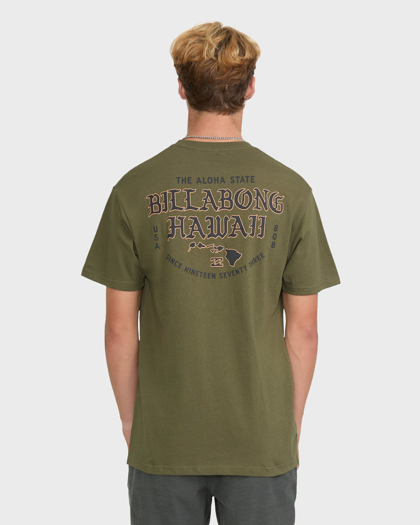 Island-Chain-Hawaii-Short-Sleeve-Cotton-T-Shirt-Military-2