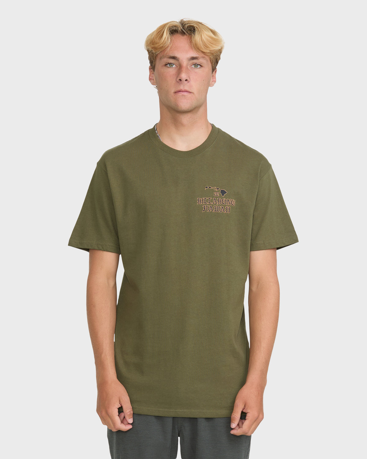 Island-Chain-Hawaii-Short-Sleeve-Cotton-T-Shirt-Military-1