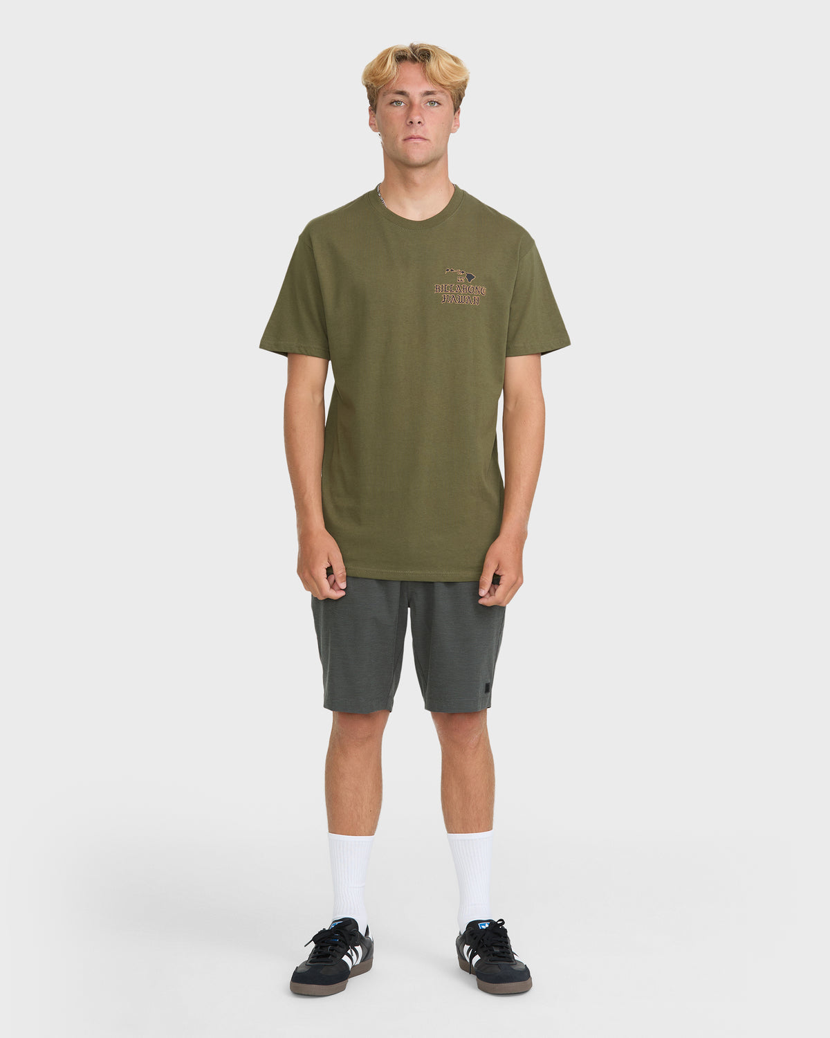 Island-Chain-Hawaii-Short-Sleeve-Cotton-T-Shirt-Military-3