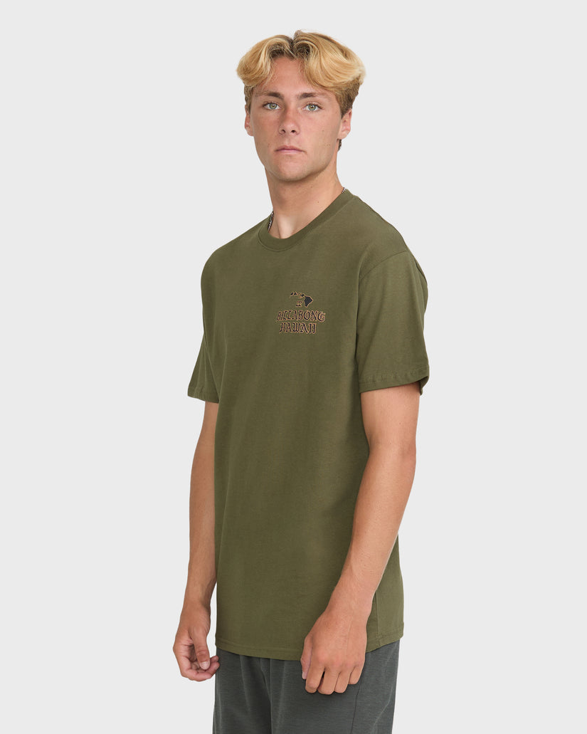 Island-Chain-Hawaii-Short-Sleeve-Cotton-T-Shirt-Military-4