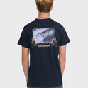 Oahu Hawaii Basic Short Sleeve Knit T-Shirt - Navy