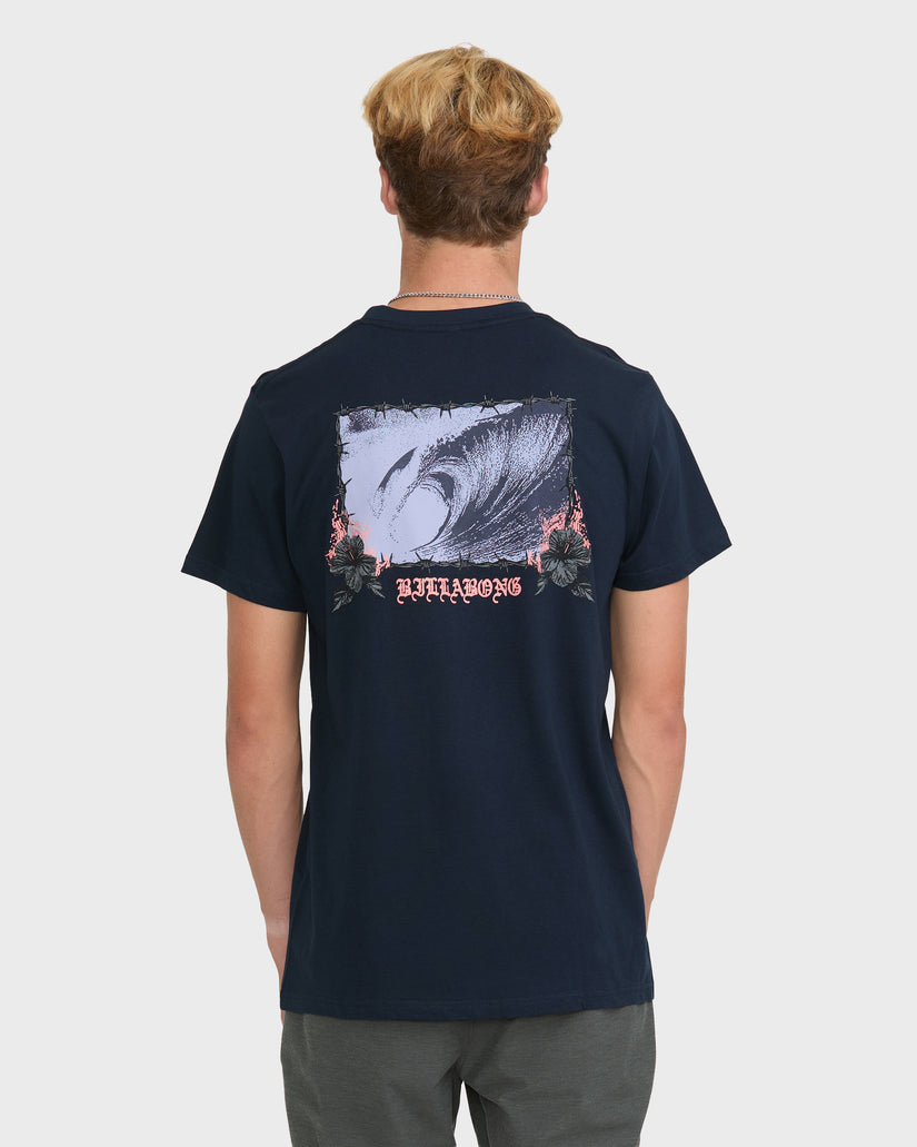 Oahu-Hawaii-Basic-Short-Sleeve-Knit-T-Shirt-Navy-2