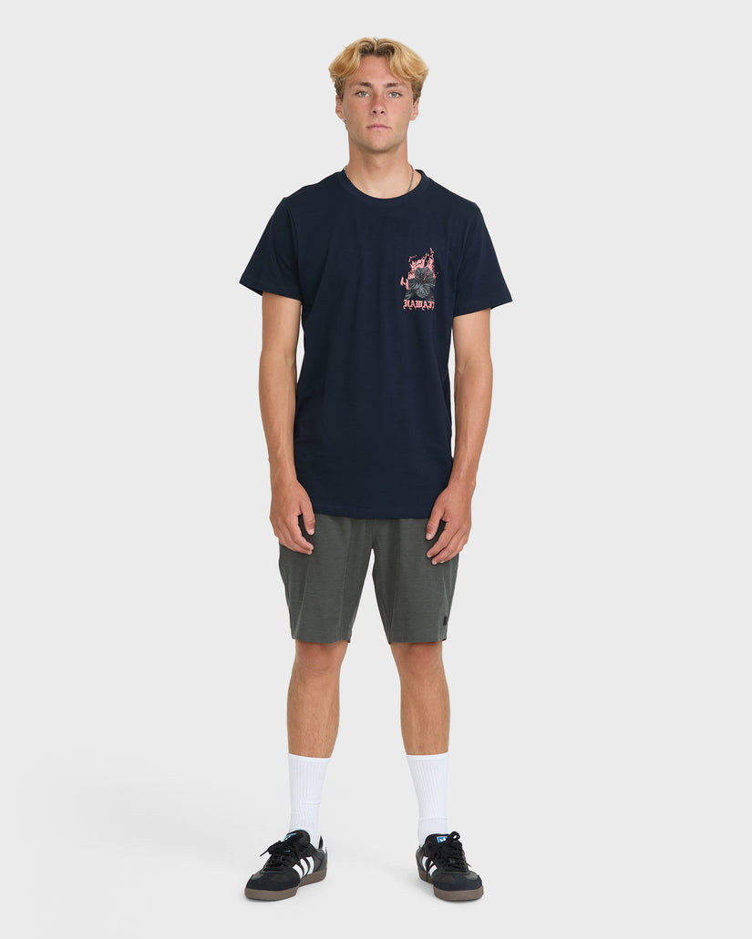 Oahu-Hawaii-Basic-Short-Sleeve-Knit-T-Shirt-Navy-3