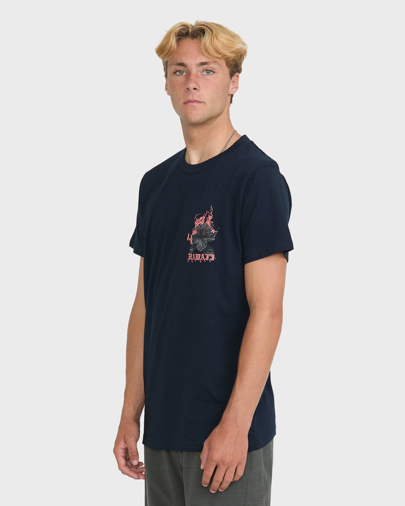 Oahu-Hawaii-Basic-Short-Sleeve-Knit-T-Shirt-Navy-4