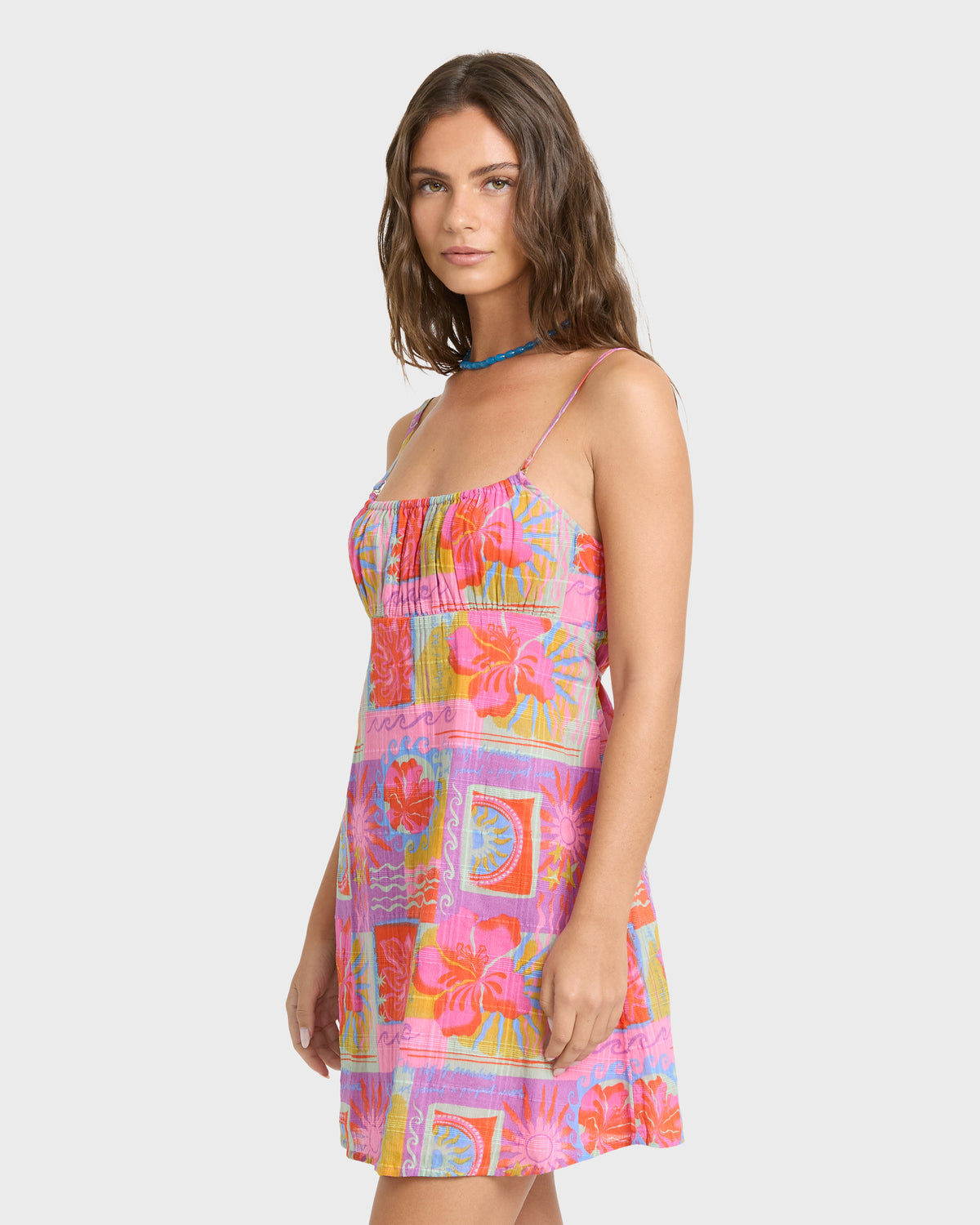 
Sunset Wave Mini Dress - Pink Multi