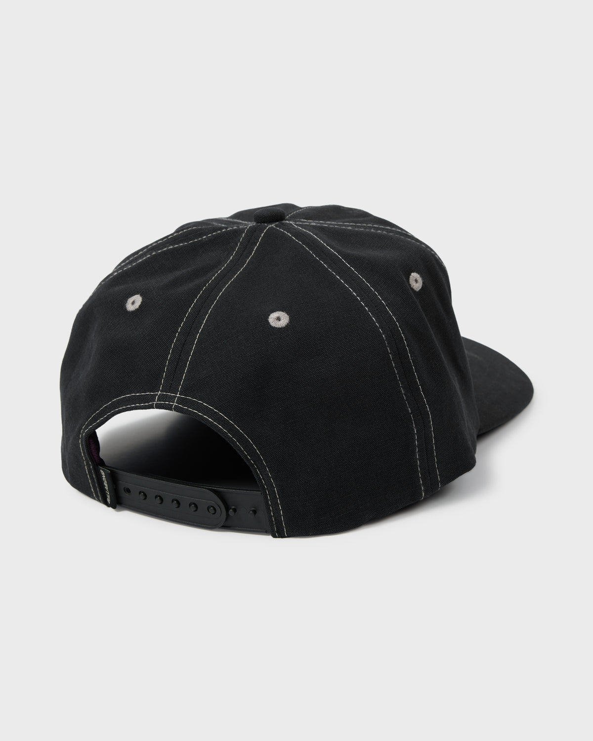 
Spec Bolted 5-Panel Snapback Hat - Washed Black